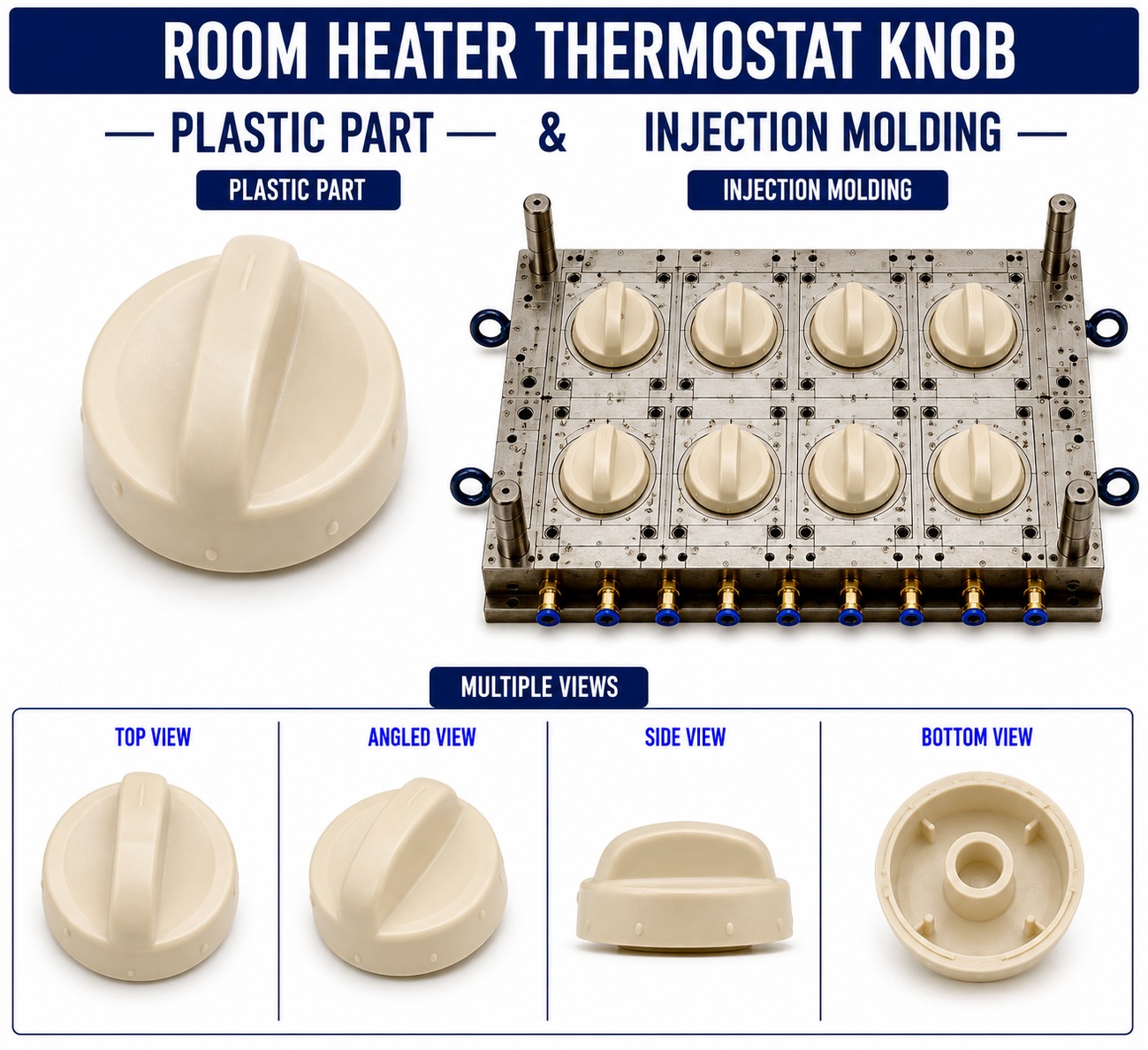 Room Heater Plastic Thermostat Knob Mould and Moulding Service